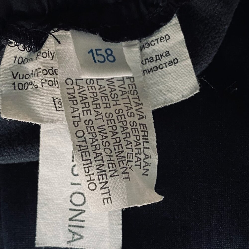 Rukka Womens Girls Bib Pants Size 158 Zip Off Wind Stopper Navy Blue S Vintage - Picture 11 of 14